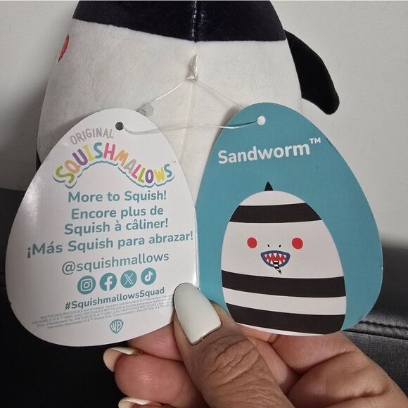 Squishmallow Original Halloween 8" Beetlejuice and Sandworm Plush Bundle, new - Picture 11 of 12